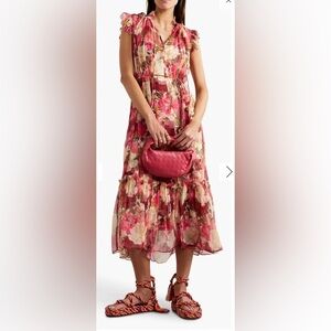 ZIMMERMANN
Belted floral-print silk-crepon midi dress